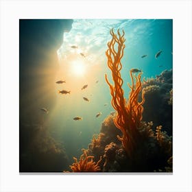 Coral Reef With Fishes1 Canvas Print