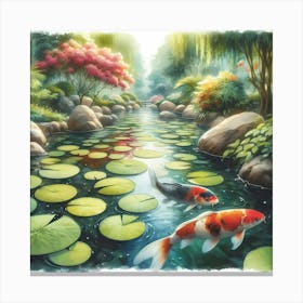 Koi Pond Canvas Print