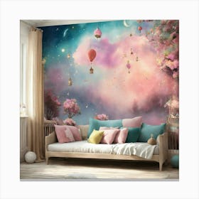 Shabby Chic Dreamy Mist Pastel Junk Journals Child (4) Canvas Print