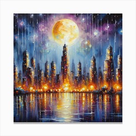 Night In Chicago Canvas Print