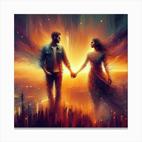 Serene Sunset Embrace Canvas Print