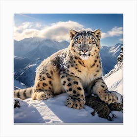 Snow Leopard 5 Canvas Print