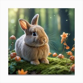 Rabbit In The Forest 62 Canvas Print