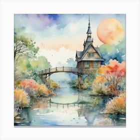 Bridge Over The River Canvas Print