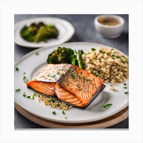 553975 Baked Salmon Fillet With A Perfectly Crispy Skin A Xl 1024 V1 0 Canvas Print