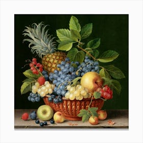 A collection of different delicious fruits 9 Canvas Print