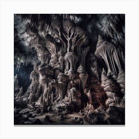 Corrupted Cave Formations 2 Canvas Print