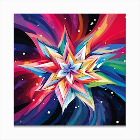 Abstract Star Painting Canvas Print