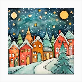 Christmas Village 32 Canvas Print