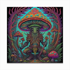 Psychedelic Mushroom Dragonborn 1 Canvas Print