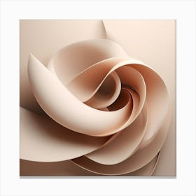 Abstract Rose, Abstract Background, Generate An Abstract Design With Soft Curved Lines In Neutral Tones Emphasizing Simplicity Canvas Print