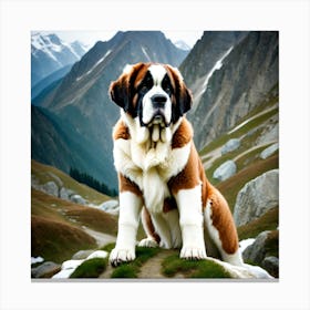 St Bernard Dog 51 Canvas Print