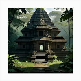 Temple In The Jungle 2 Canvas Print