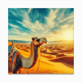 Camel In The Desert 7 Canvas Print