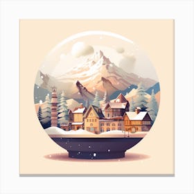 Chamonix France 1 Snowglobe Canvas Print
