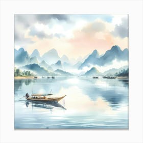 Chinese Landscape Painting Canvas Print