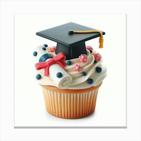 Graduation Cupcake 1 Canvas Print