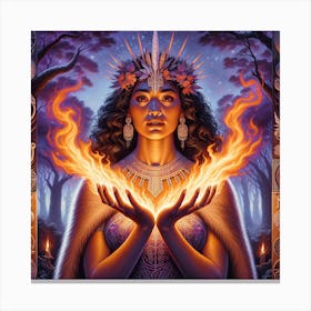 Artiphoria Mahuika Maori Female (1) Canvas Print