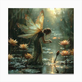 Fairy In Water Canvas Print