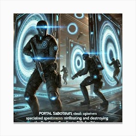 A Depiction Of Portal Saboteurs, Stealth Operative Canvas Print