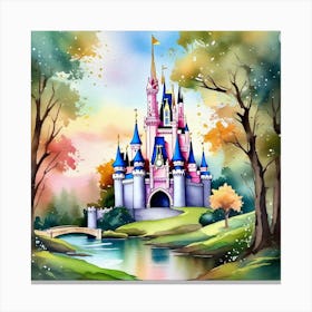 Disney Castle Painting 3 Canvas Print