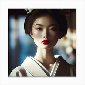 Geisha Creative Illustration Artwork 43 Canvas Print