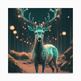 Deer In The Forest 1 Canvas Print