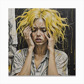 'The Girl With Yellow Hair' Canvas Print