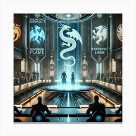 A Cinematic Sci Fi Scene Portraying The Strategic Canvas Print