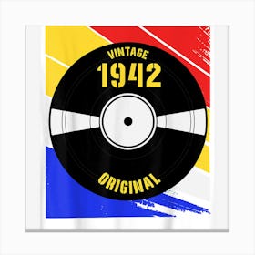 Retro 1982 Vintage Original 80th Vinyl Record Men Women Canvas Print