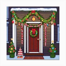 Christmas Door Canvas Print
