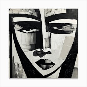 Abstract Painting Black And White Abstract Art Canvas Print