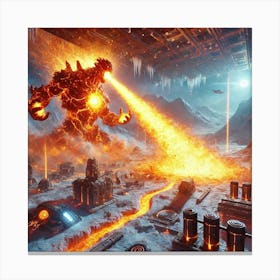 A Futuristic Sci Fi Scene Focusing On The Solar Br Canvas Print