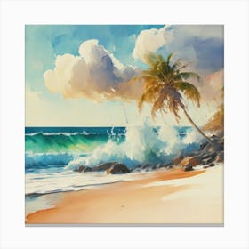 Of A Beach Canvas Print