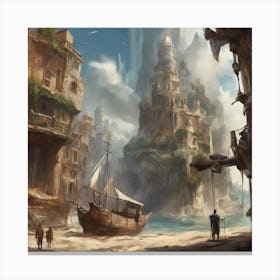 Fantasy City 105 Canvas Print