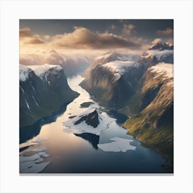 Aerian Mountains Canvas Print