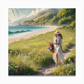 A Breathtaking Illustration Of A Serene Seaside Me E4d6zyd6skoduuneig812a Blgs3rvdsxymgipjuevbug Canvas Print