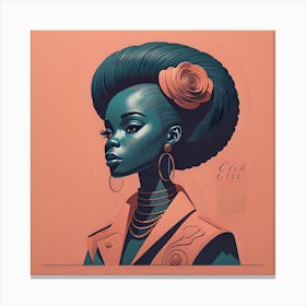 Afro Girl 1 Canvas Print