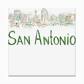 San Antonio City Texas Souvenir Gift For Men Women Canvas Print