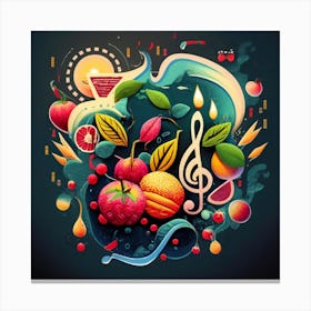 Fruit And Wine Canvas Print