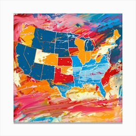 A Usa Expressive Strokes Illustration 1719926391 1 Canvas Print