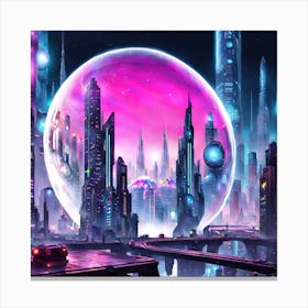 Futuristic City 1 Canvas Print