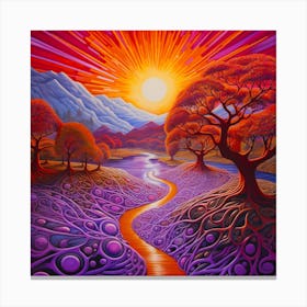 Flowing Earthworks Sunscape Canvas Print