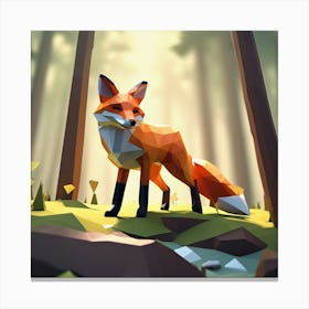 Fox In The Forest 51 Canvas Print