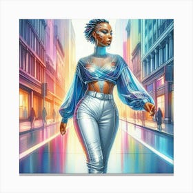 Futuristic Woman-1 Canvas Print