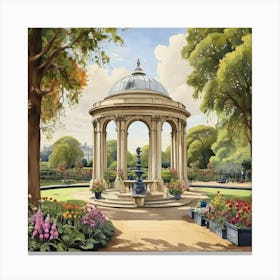 Kensington Gardens London Parks Garden 8 Painting Art 1 Canvas Print