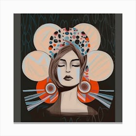 Woman'S Head Canvas Print