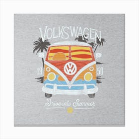 Volkswagen campervan coast Canvas Print