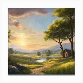 Landscape Painting 27 Canvas Print