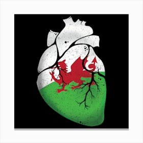 Wales Heart Flag Canvas Print
